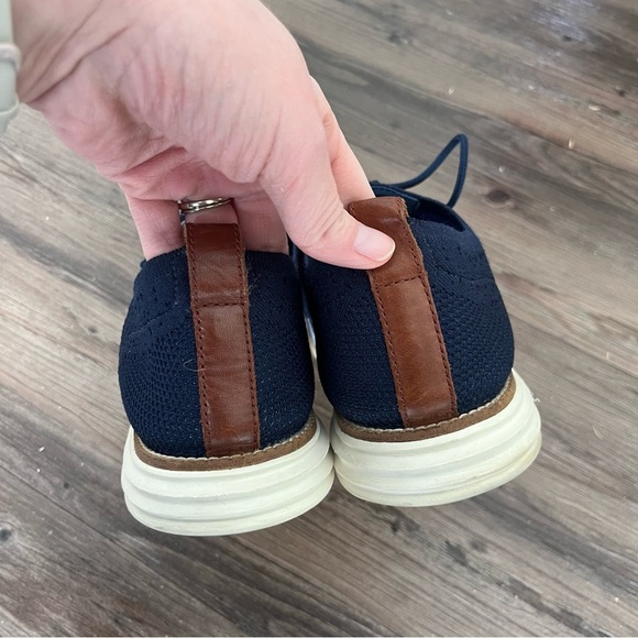 Cole Haan Shoes Men's 13 Navy Blue Stitchlite OriginalGrand Wingtip Oxfords - Picture 5 of 7